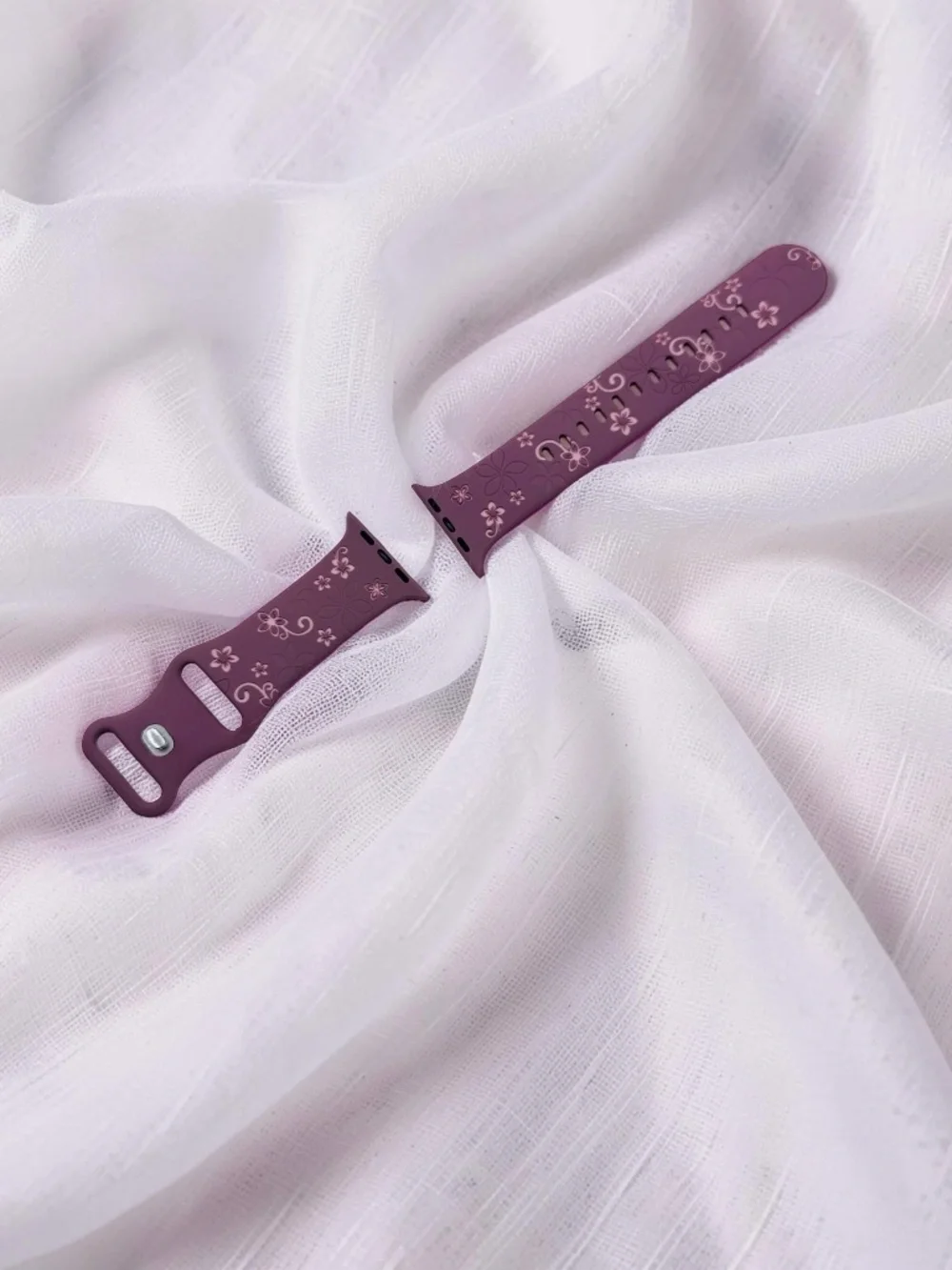 New Floral  Design Apple Watch Bands  38mm / 40mm / 41mm Purple Mauve